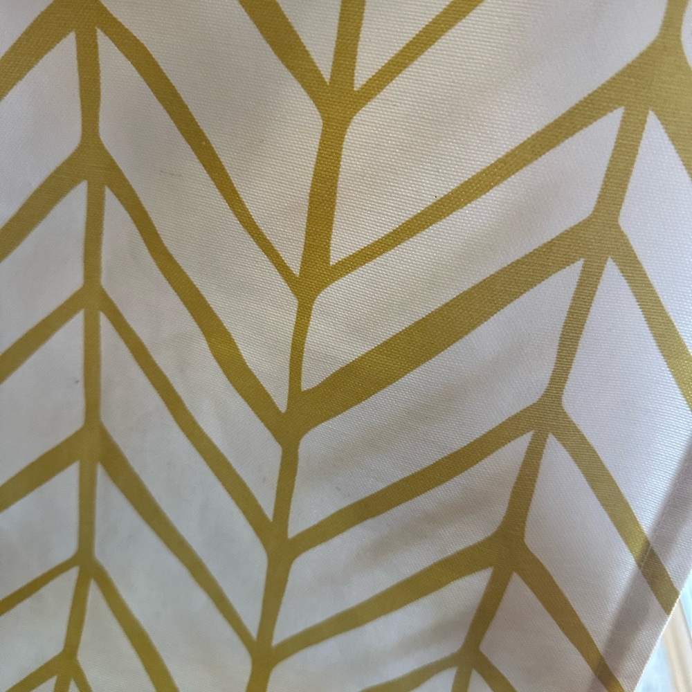Serena & Lily shower curtain Feather- Mustard - Picture 2 of 4